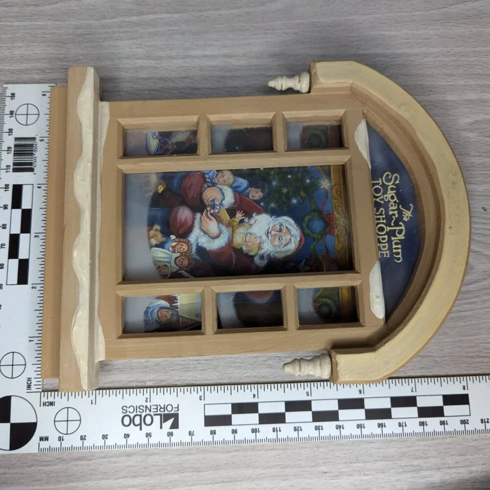 The Sugar Plum Toy Shoppe Christmas Window Wall Hanging Christmas Decoration